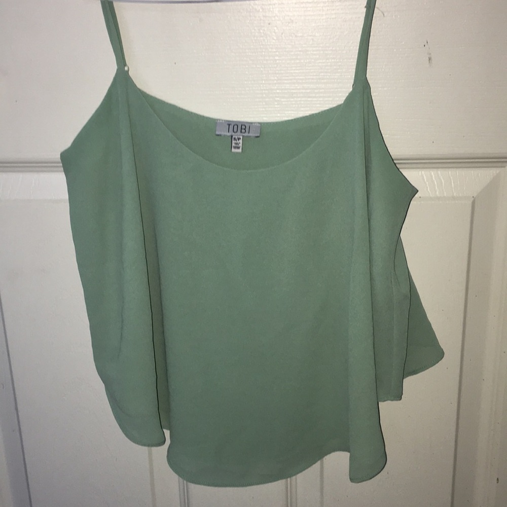 Mint Green Cropped Blouse